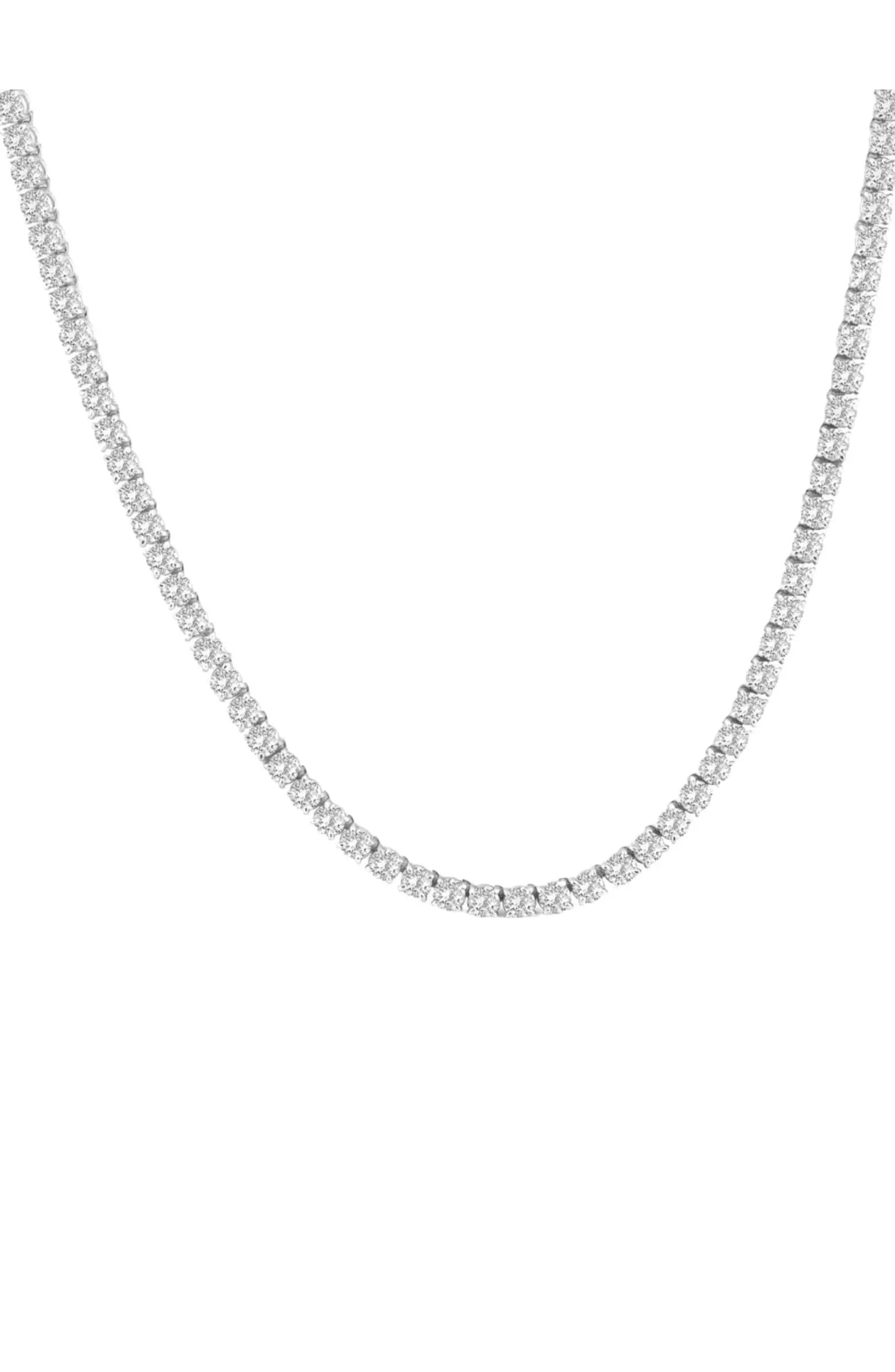 Bliss Diamond 5 - 20Ct Platinum Diamond Tennis Necklace 18" Lab Grown | Nordstrom | Nordstrom