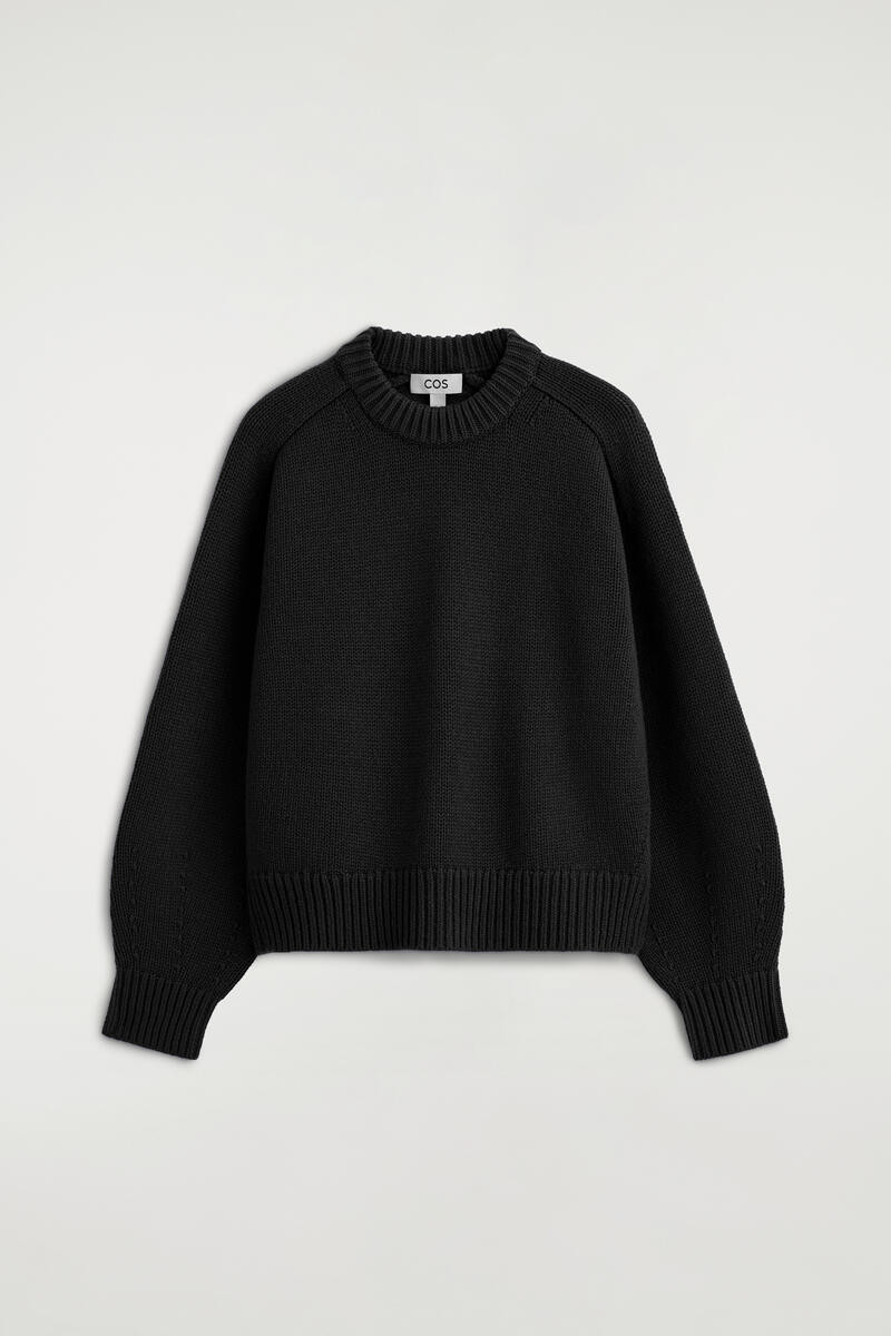 Rounded Wool Crew-Neck Sweater | COS (US)