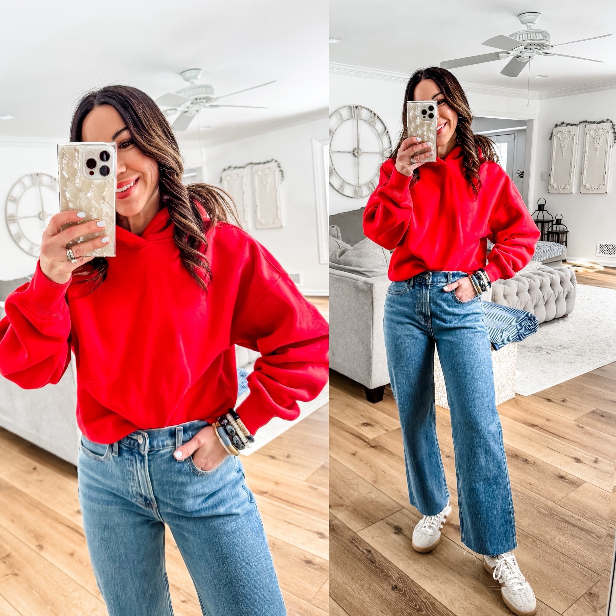 Abercrombie code DENIMAF. 25 jeans. I cut them. Small red hoodie.





#LTKValentine #LTKSaleAlert #LTKOver40