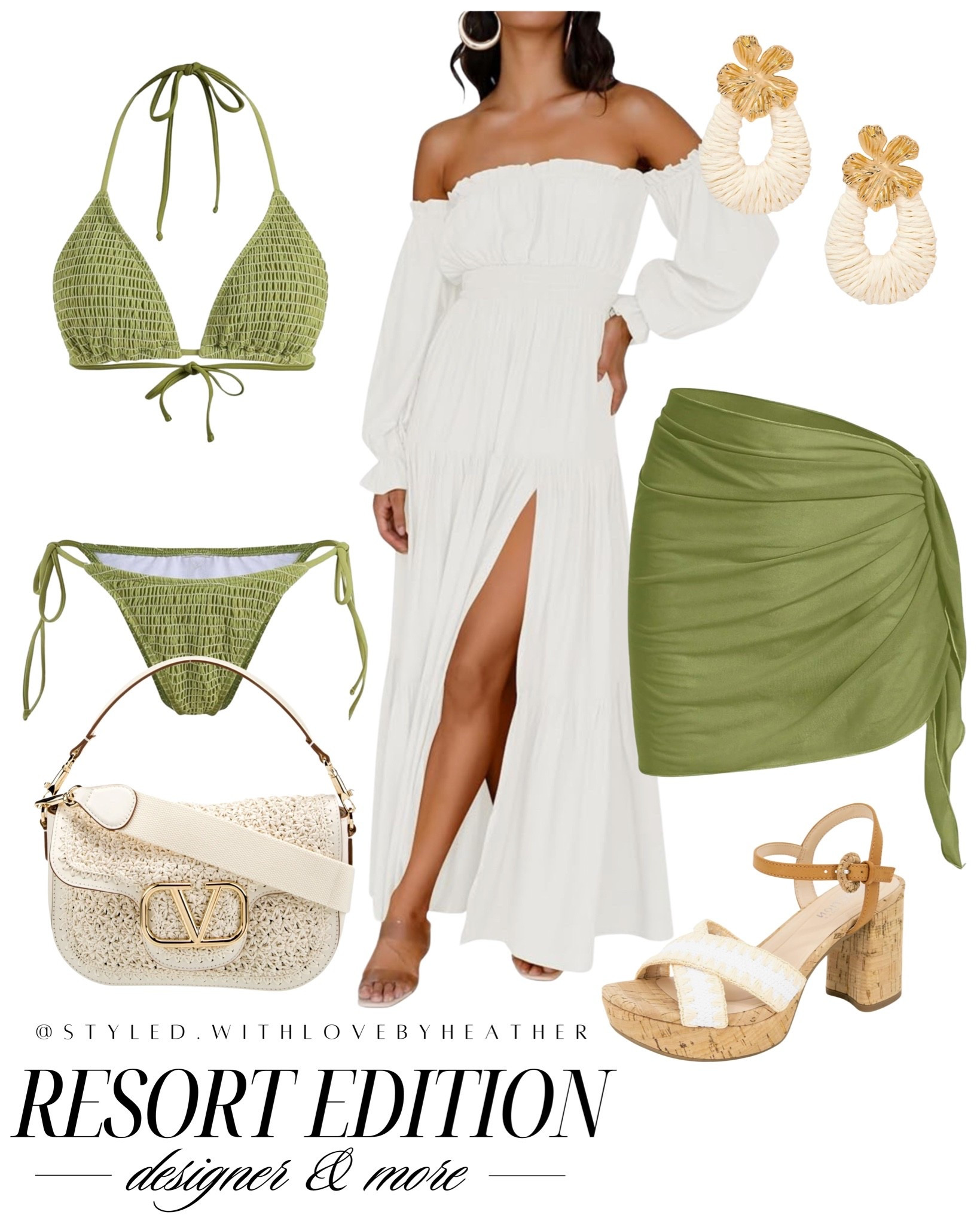 European summer resortwear >>> 🌿✨
Olive green swimwear, flowy white dresses, woven bags, and chic neutral accessories are the definition of effortless luxury this season ☀️ Giving coastal chic, quiet luxury, and rich vacation energy without the designer price tag.

These Amazon + designer-inspired finds are perfect for your next beach vacation, honeymoon, tropical getaway, or resort dinner look 🤍 Everything linked in my LTK before it sells out!

 

 #LTKootd #LTKSwim #LTKTravel
