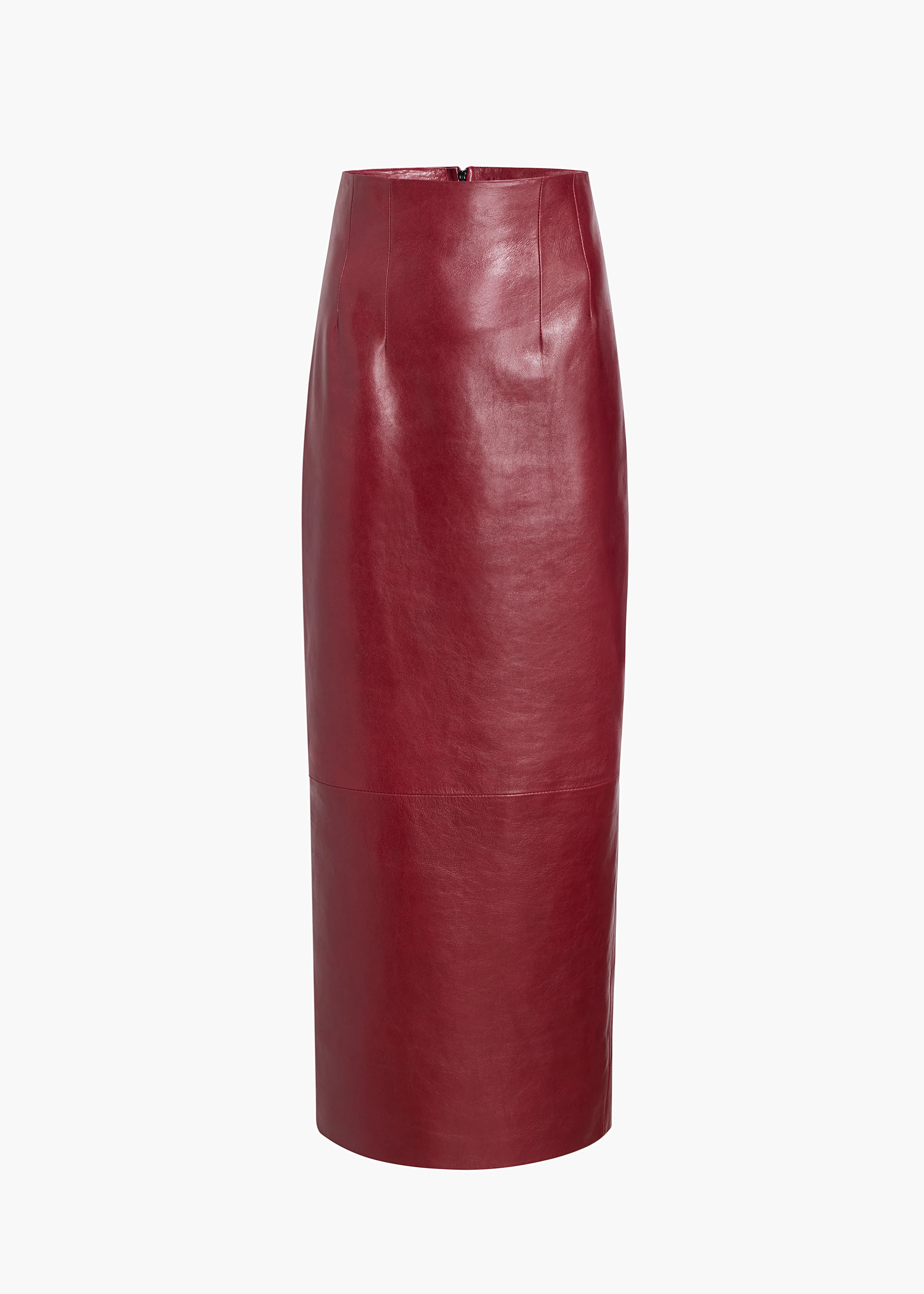 KHAITE - Loxley Skirt In Oxblood Leather | Khaite
