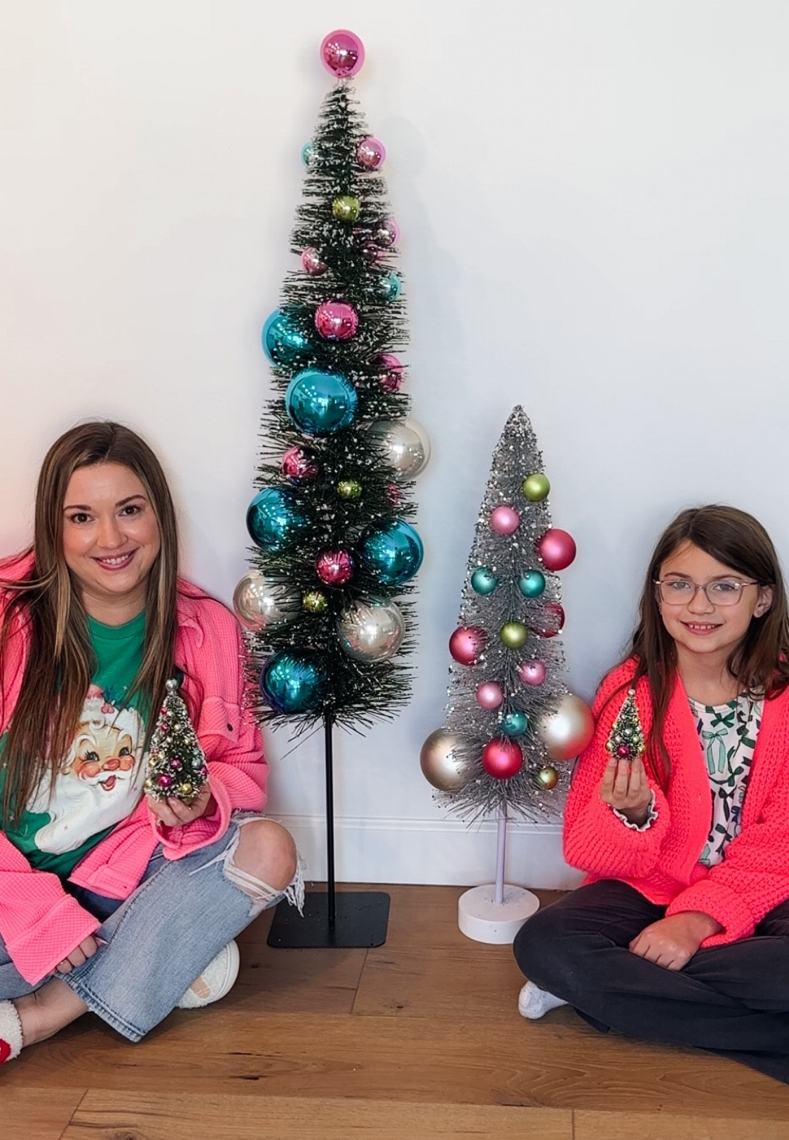 My tallest tree is from HomeGoods and smaller one is from Walmart. Ornaments are from Hobby Lobby  Bottle brush tree. Large bottle brush Christmas trees. 

#LTKHoliday #LTKSeasonal #LTKhome