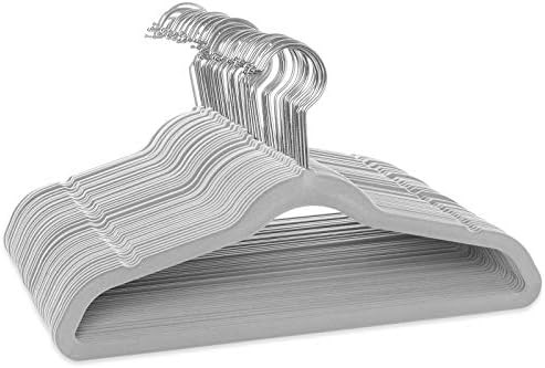 Amazon.com: Casafield 50 Velvet Kid's Hangers - 14" Size for Children's Clothes - Gray : Home & K... | Amazon (US)