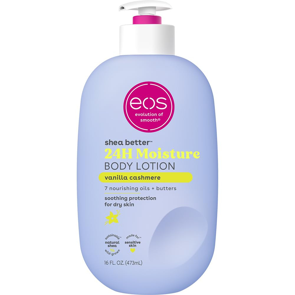 eos Shea Better Body Lotion- Vanilla Cashmere, 24-Hour Moisture Skin Care, Lightweight & Non-Grea... | Amazon (US)