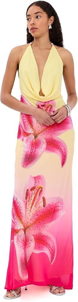 Women's Juliana Cowl High Slit Maxi Dress | Amazon (US)
