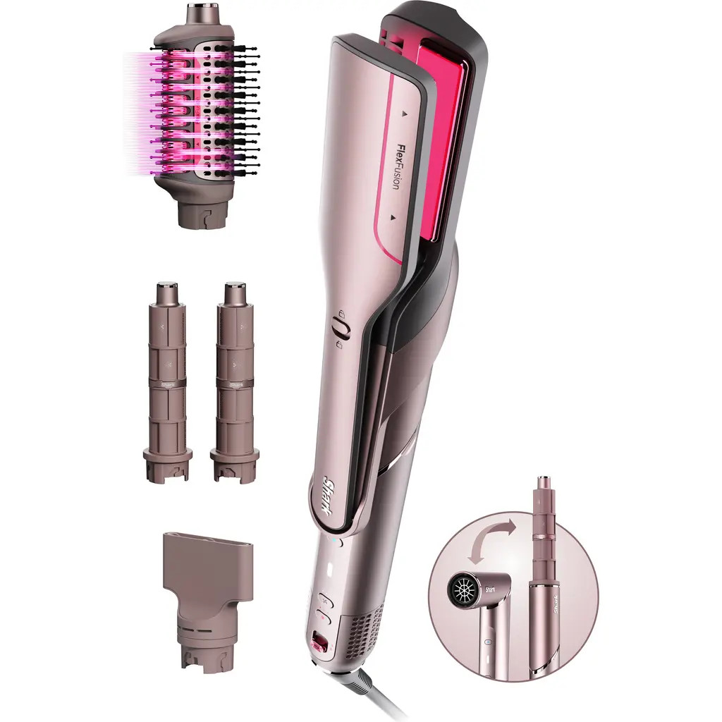 SHARK FlexFusion™ Air & Ceramic System with Air Straightener for Straight & Wavy Hair in Cosmic Blush at Nordstrom | Nordstrom