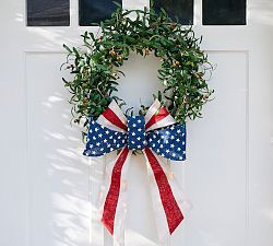 Lit Americana Burlap Bow | Pottery Barn (US)