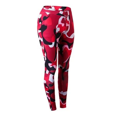JANDEL Women Fitness Slim Geometric Printed Pants Trouser Elastic Camouflage Stitching Tight Breatha | Walmart (US)