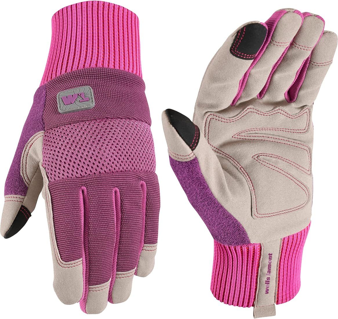 Wells Lamont Women's High Dexterity Breathable 3D Mesh Work and Gardening Gloves, Pink (7764) | Amazon (US)