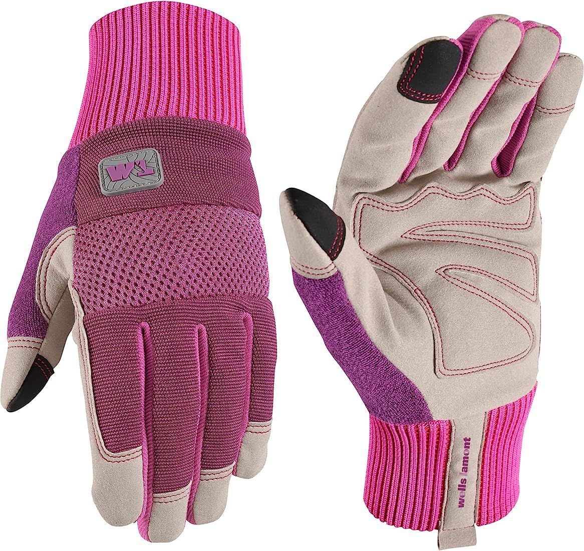 Wells Lamont Women's High Dexterity Breathable 3D Mesh Work and Gardening Gloves, Pink (7764) | Amazon (US)