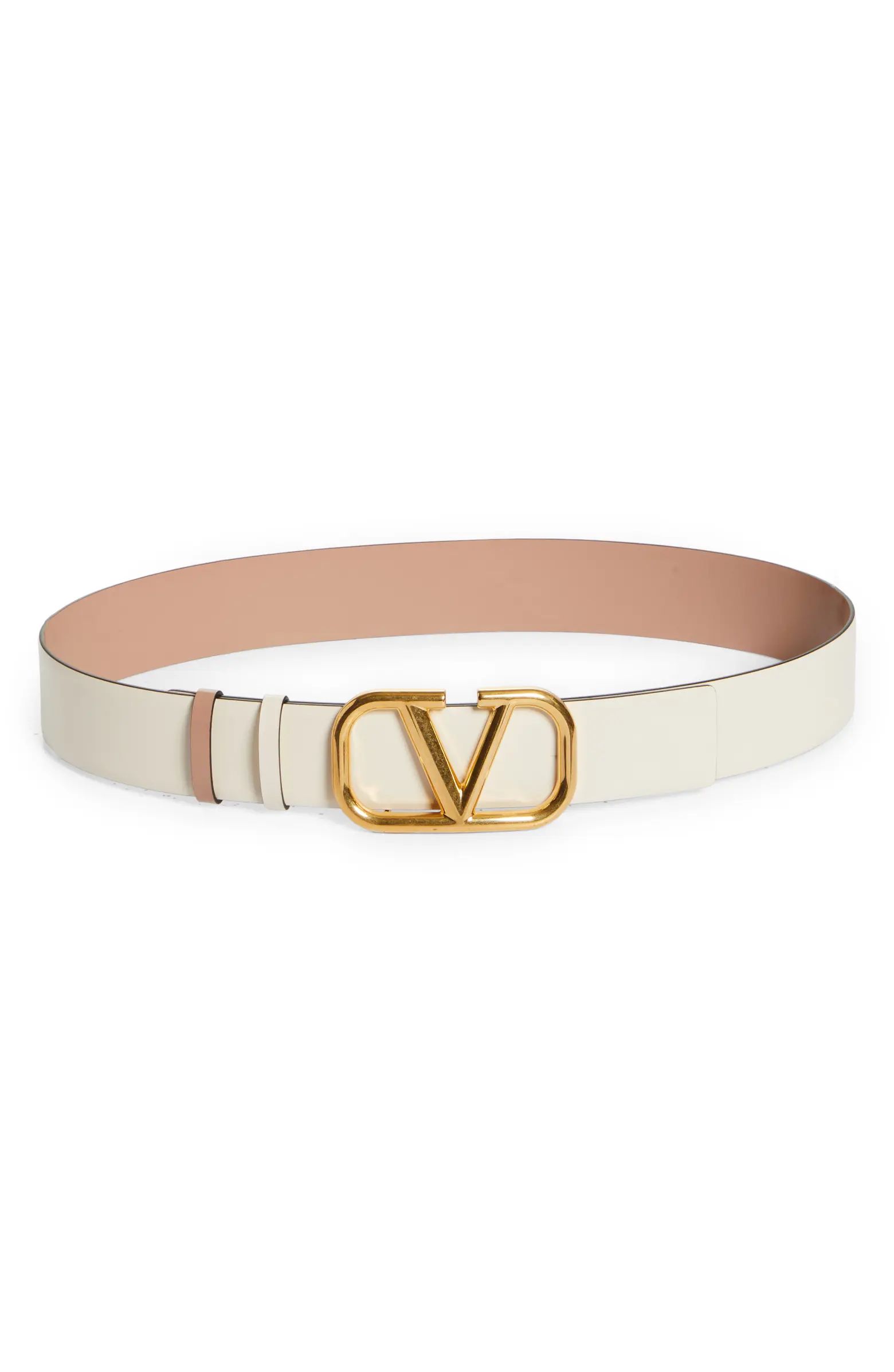 Valentino Garavani VLOGO Buckle Reversible Leather Belt | Nordstrom | Nordstrom