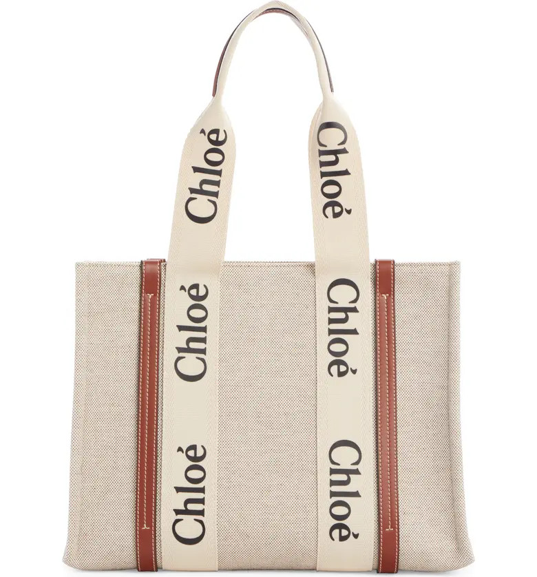 Medium Woody Logo Strap Canvas Tote | Nordstrom