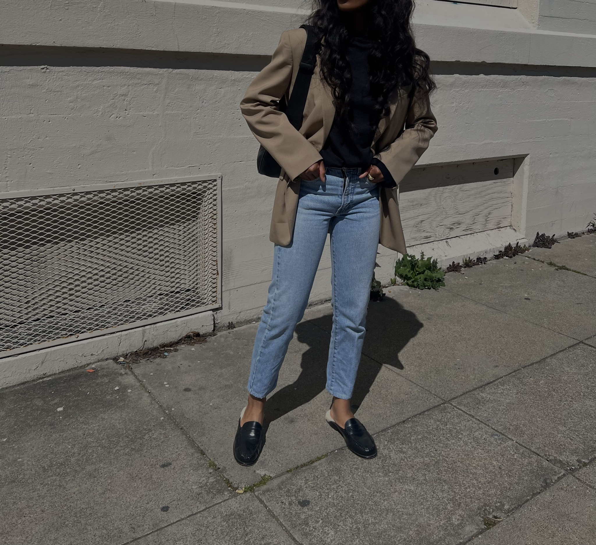 blazer, black top, vintage Levi’s jeans, black loafers. 

#LTKshoecrush #LTKstyletip