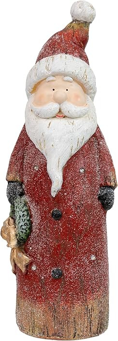Sunnydaze Rustic Santa Christmas Decoration Figurine with LED Lights - 24” H Battery-Operated P... | Amazon (US)