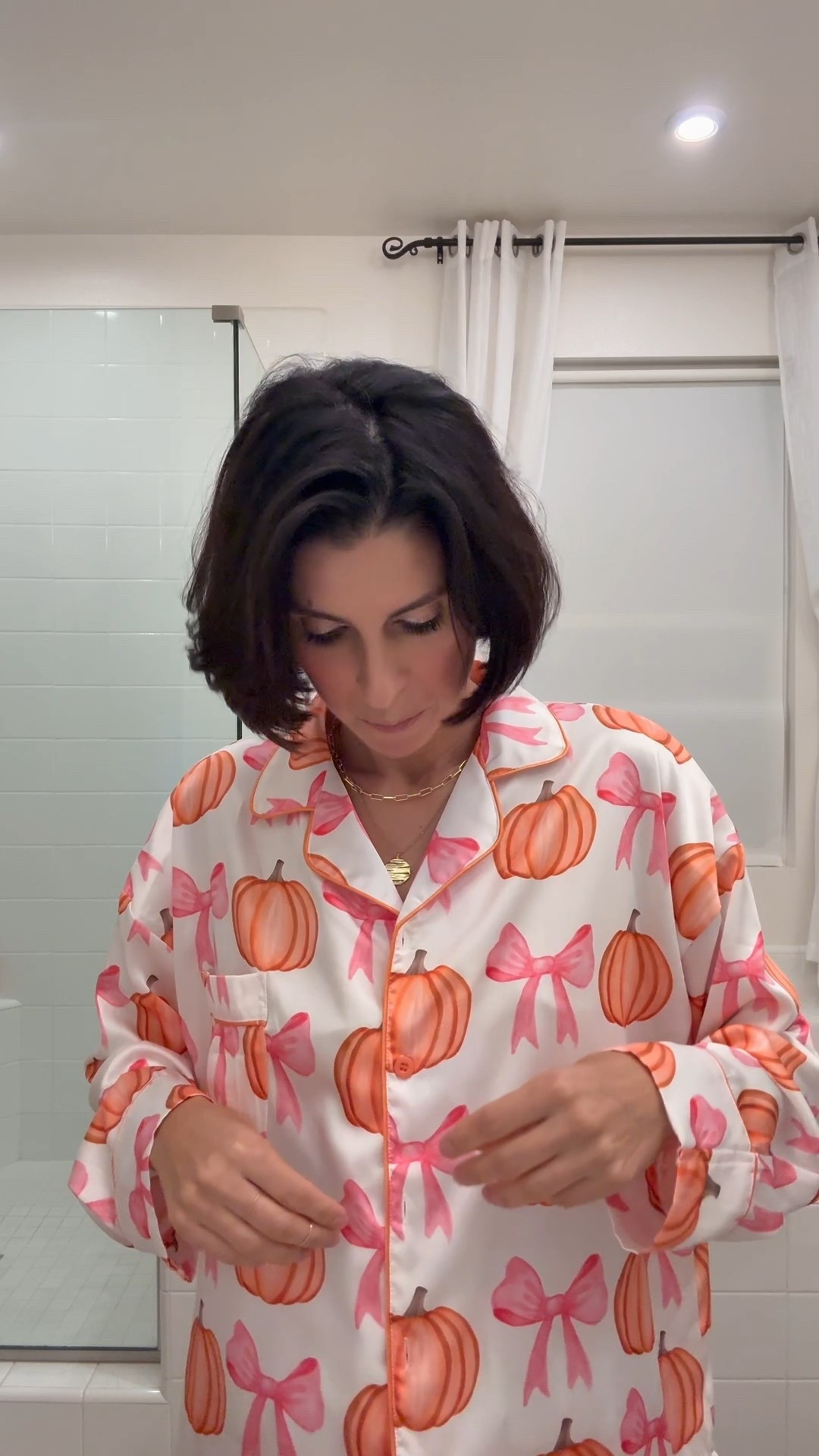 Friendsgiving pajamas. Silky bows pumpkins

#LTKFindsUnder100 #LTKGiftGuide #LTKBeauty