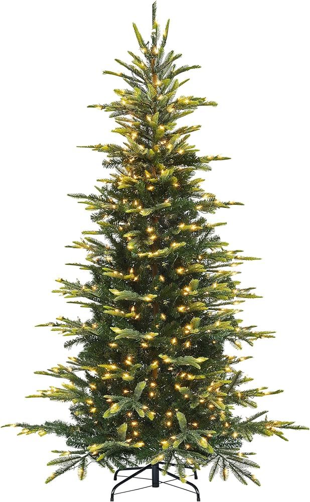 Yaheetech 7.5ft Pre-lit Aspen Fir Artificial Christmas Tree with 550 Incandescent Warm Lights Full P | Amazon (US)