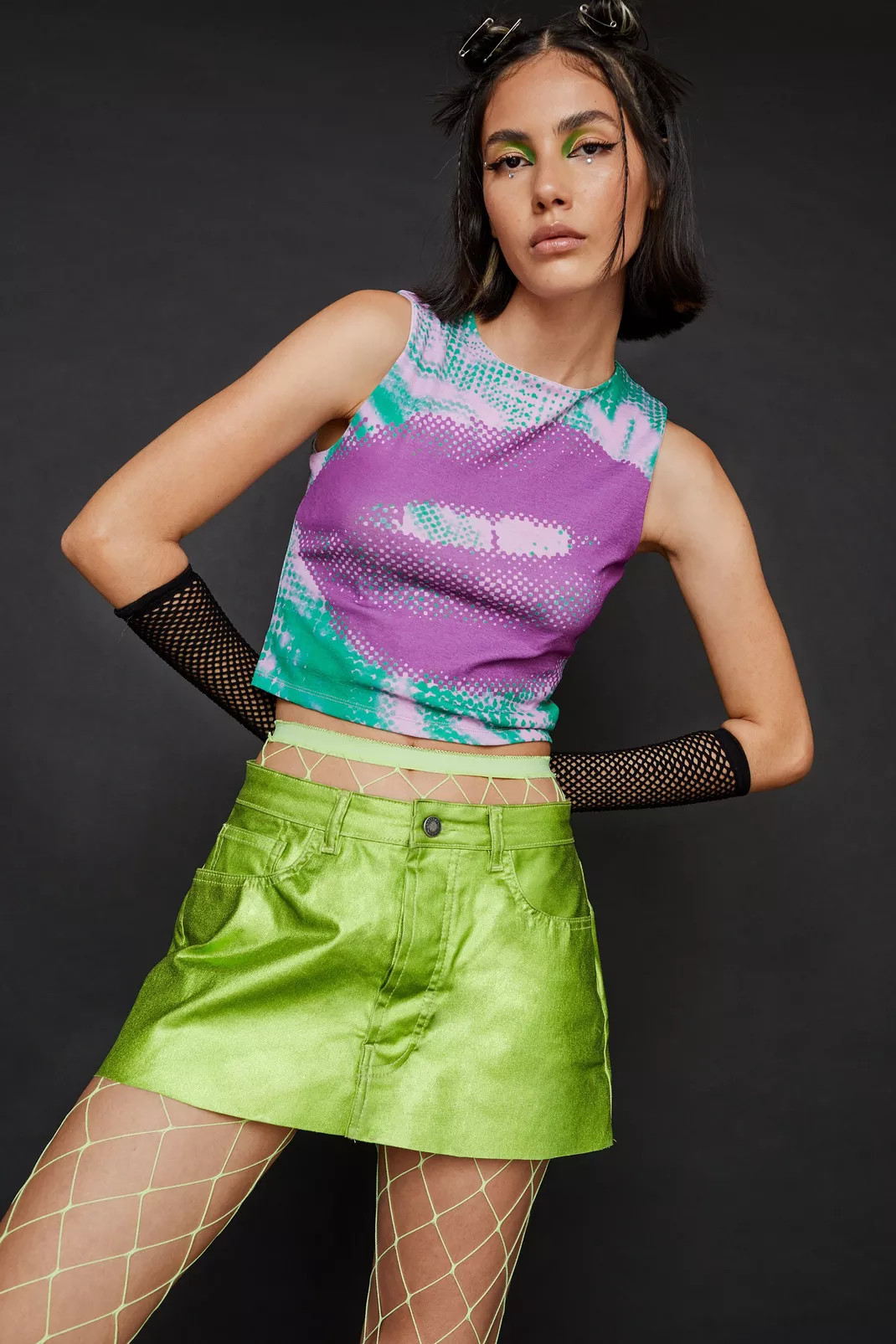 Coated Denim Micro Mini Skirt | Nasty Gal (US)