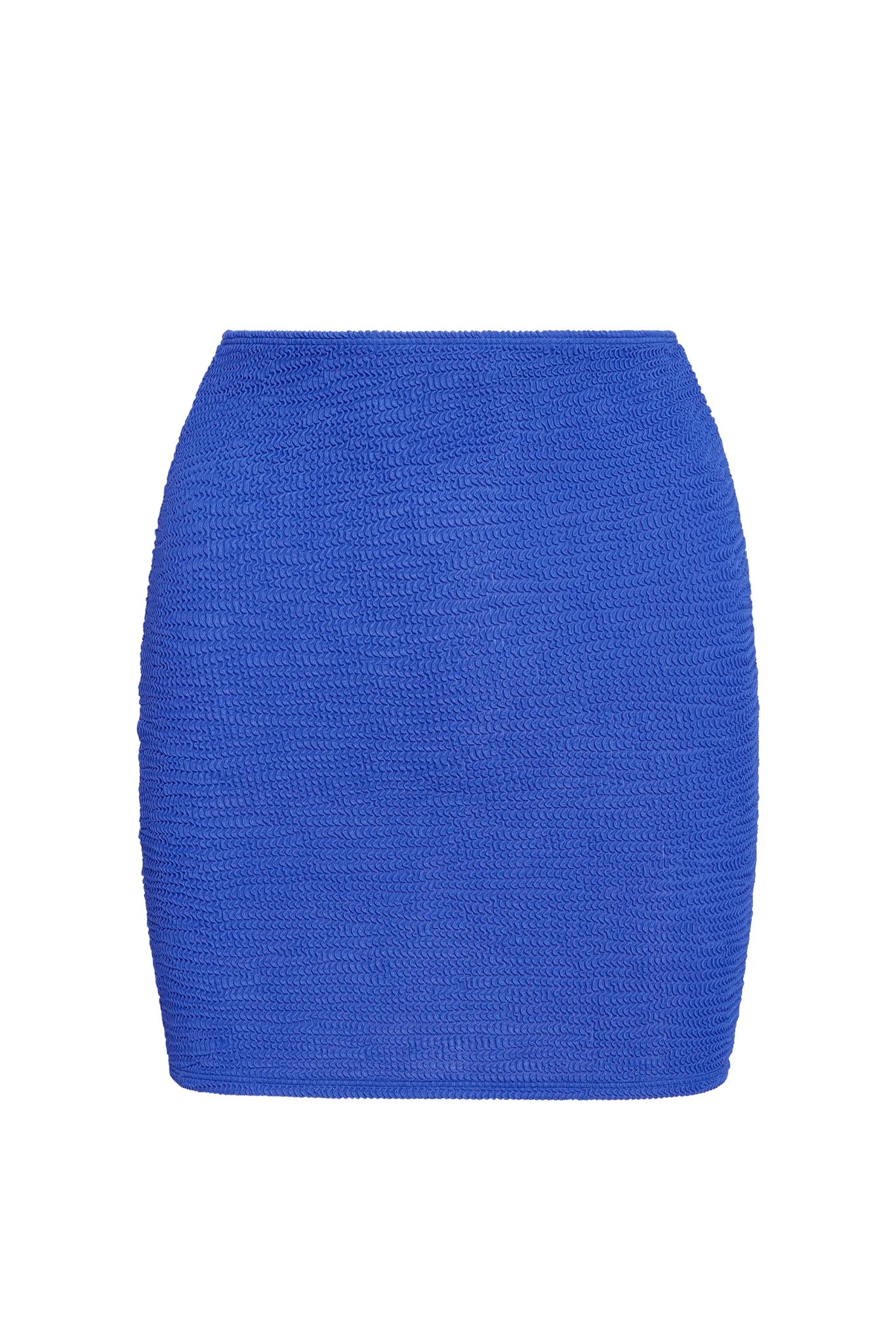 Cayman Skirt - Cobalt Crinkle | Monday Swimwear