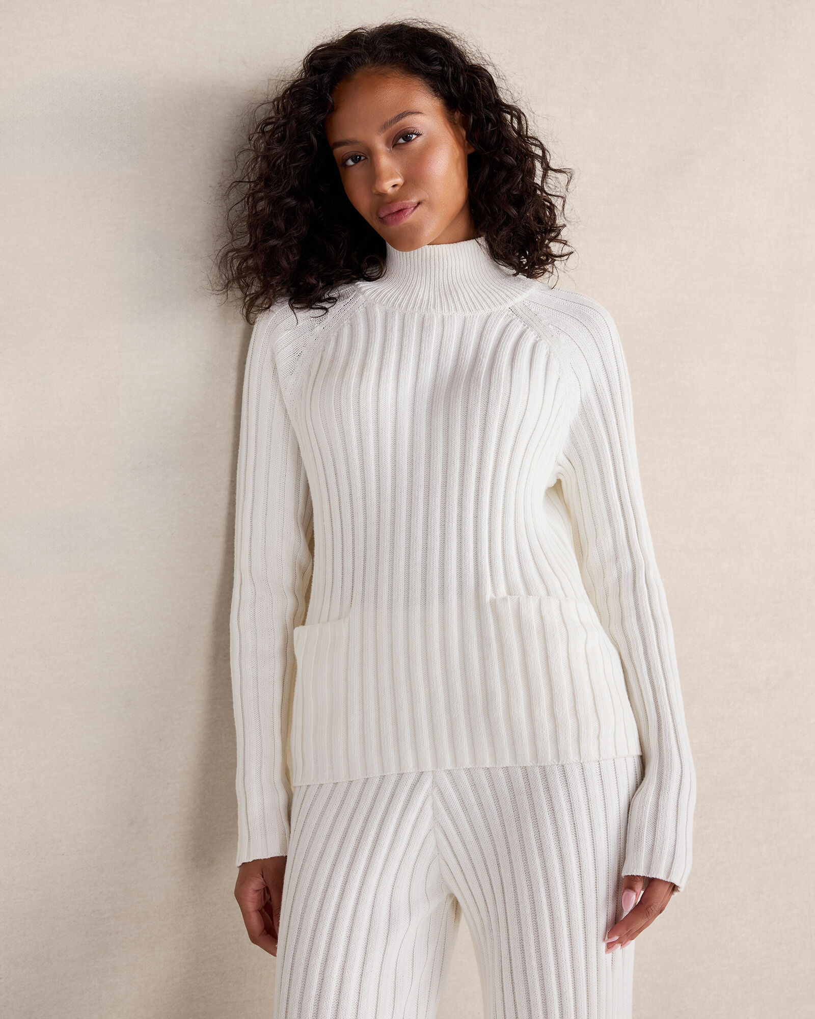 Organic Cotton Rib Knit Turtleneck | Talbots
