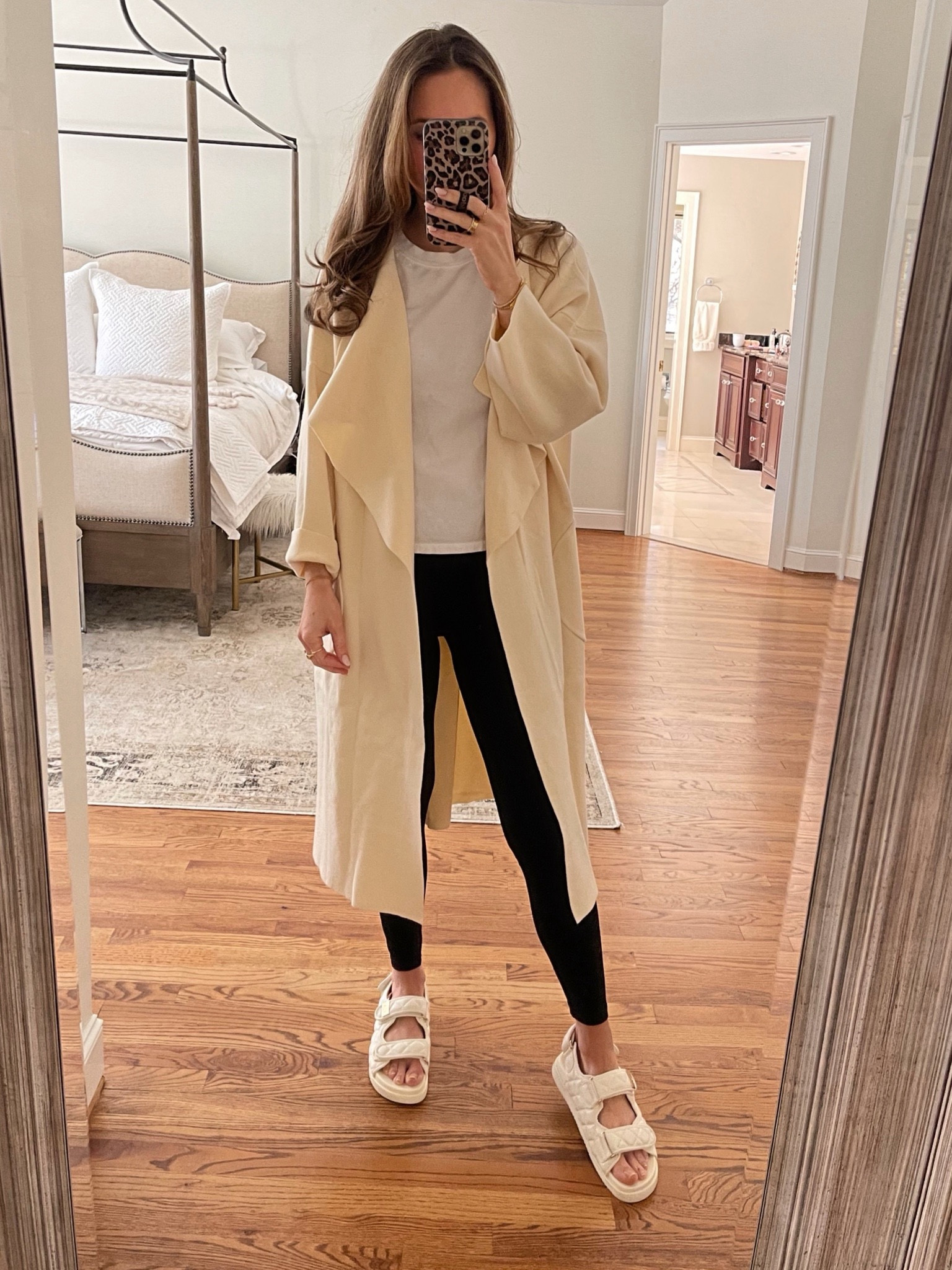 Easy casual spring outfit idea with a coatigan! Linking the same vibe for less sandals! 

#LTKshoecrush #LTKfindsunder50 #LTKstyletip