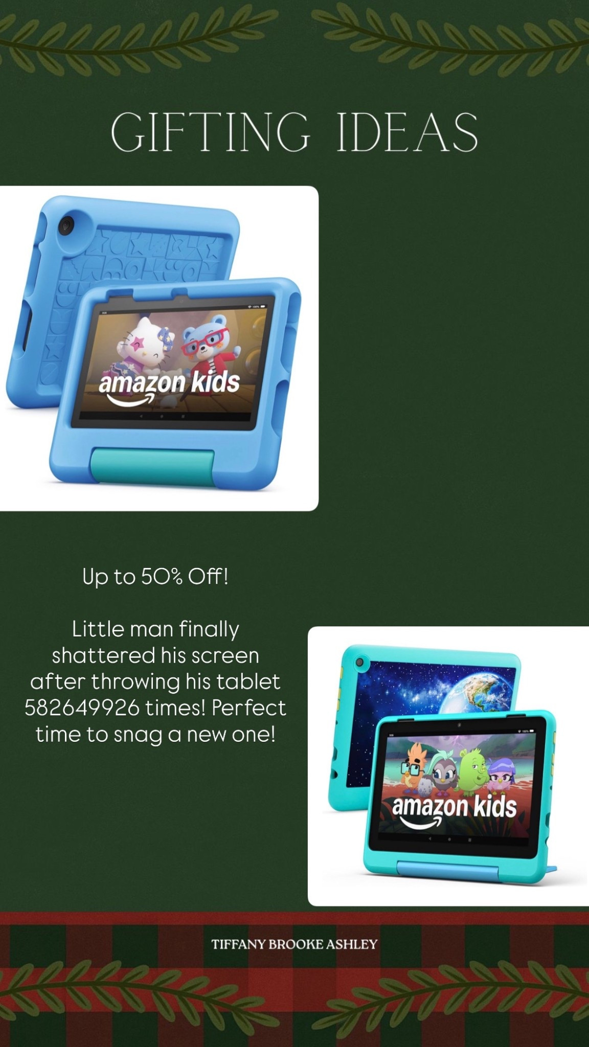 Amazon Fire Kids Tablet 
Up to 50% Off 
Kids gift guide 

#LTKHoliday #LTKGiftGuide #LTKKids