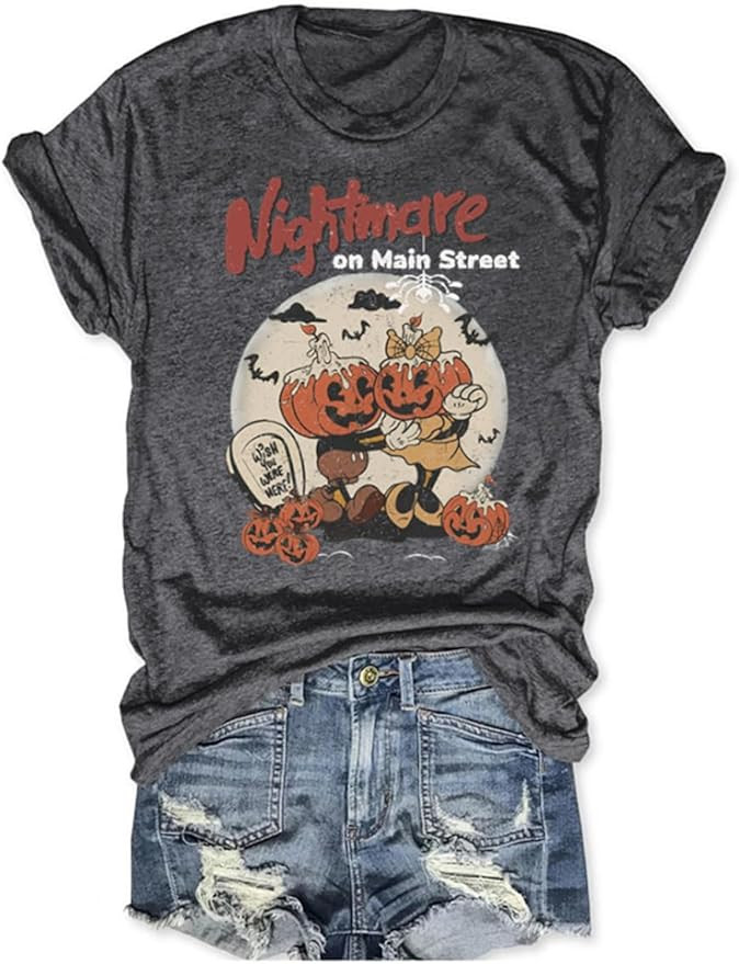 Halloweentown University T-Shirt for Women Fall Pumpkin Shirts Funny Halloween Thanksgiving Gift ... | Amazon (US)