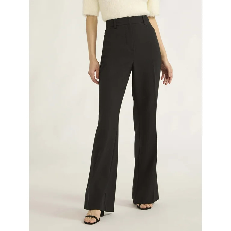 Scoop Women's and Women’s Plus Ultimate Crepe High Rise Bootcut Suit Pants, 32” Inseam, Sizes... | Walmart (US)