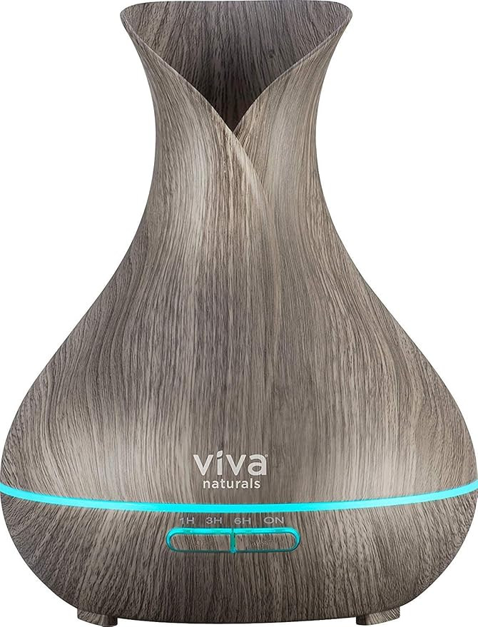Viva Naturals Aromatherapy Essential Oil Diffuser - Large 400ml Tank, Vibrant LED Lights, Soothin... | Amazon (US)