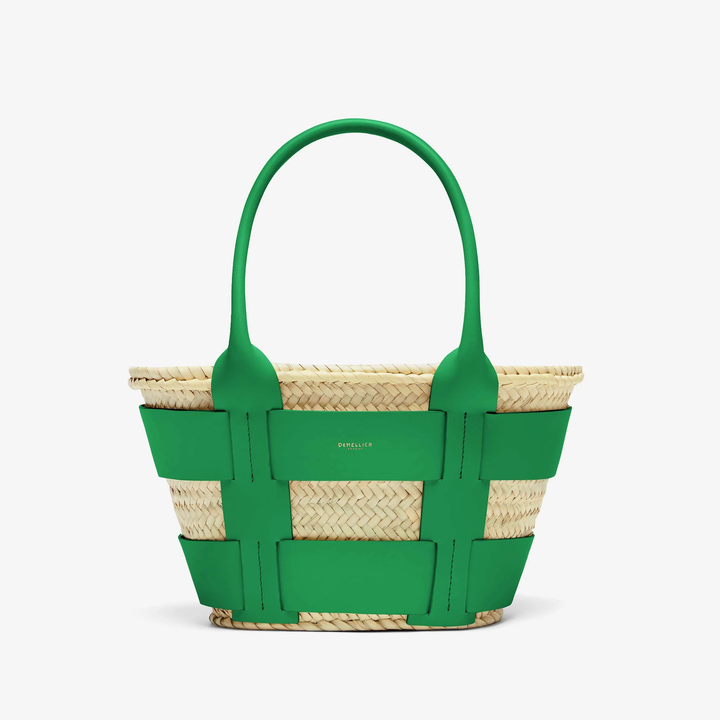 The Mini Santorini | Natural Basket & Emerald Smooth | DeMellier | DeMellier