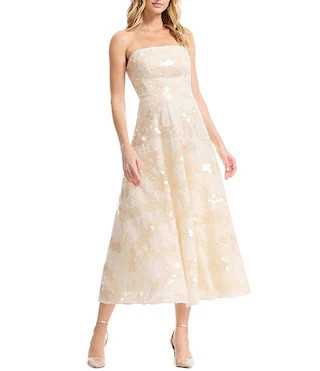 Kailyn Strapless Sequin A-Line Midi Dress | Dillard's