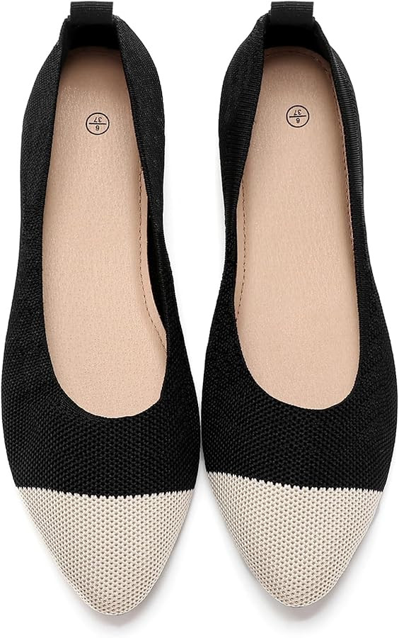 Shupua Women's Flats Black Flats Shoes Pointed Toe Ballet Flats Comfortable Bow Girls Flats Dress... | Amazon (US)