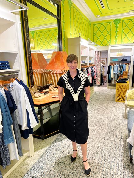 Ann’s look for my Pop-Up shop in Palm Beach! Her dress is a great packable, versatile piece from J.Crew factory! Her sweater is Veronica Beard!