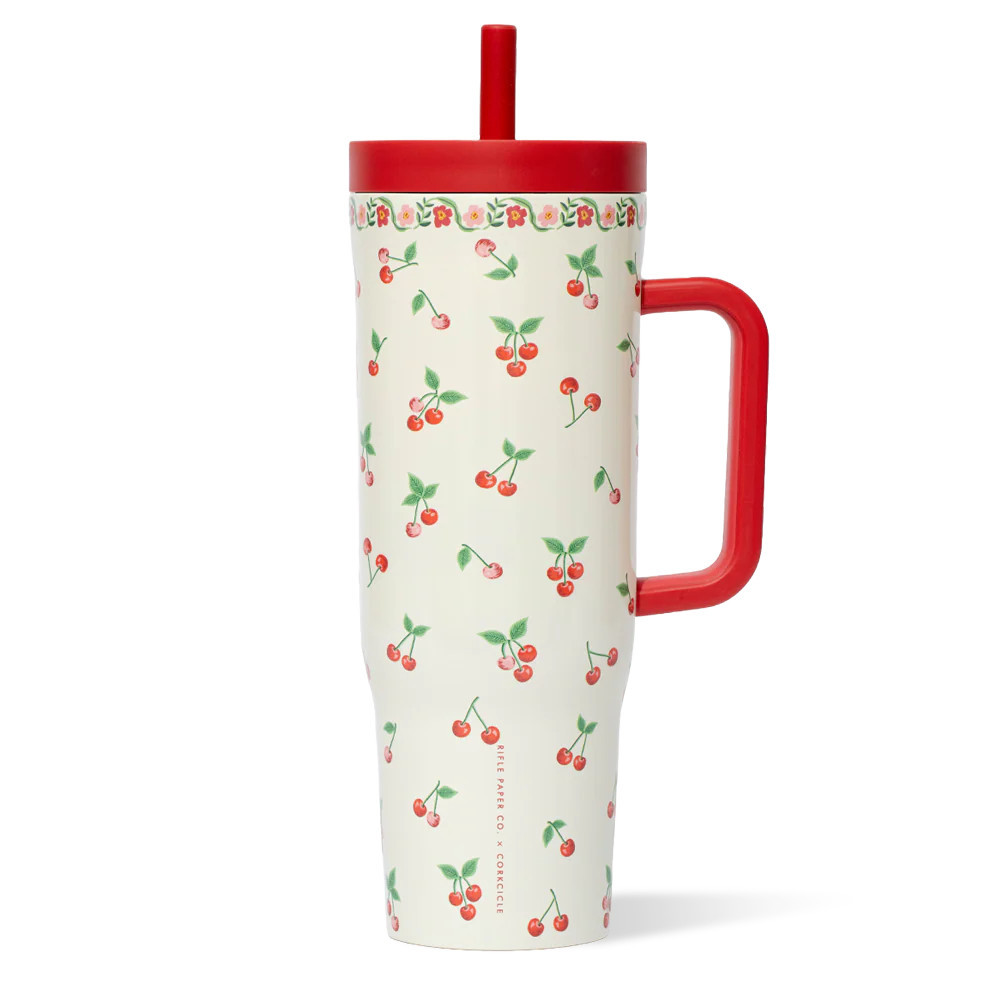 Rifle Paper Co. Leakproof Cruiser - Cherries / 40oz | Corkcicle