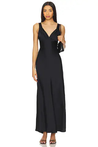WeWoreWhat Ruched Cup Slip Maxi Dress in Black from Revolve.com | Revolve Clothing (Global)