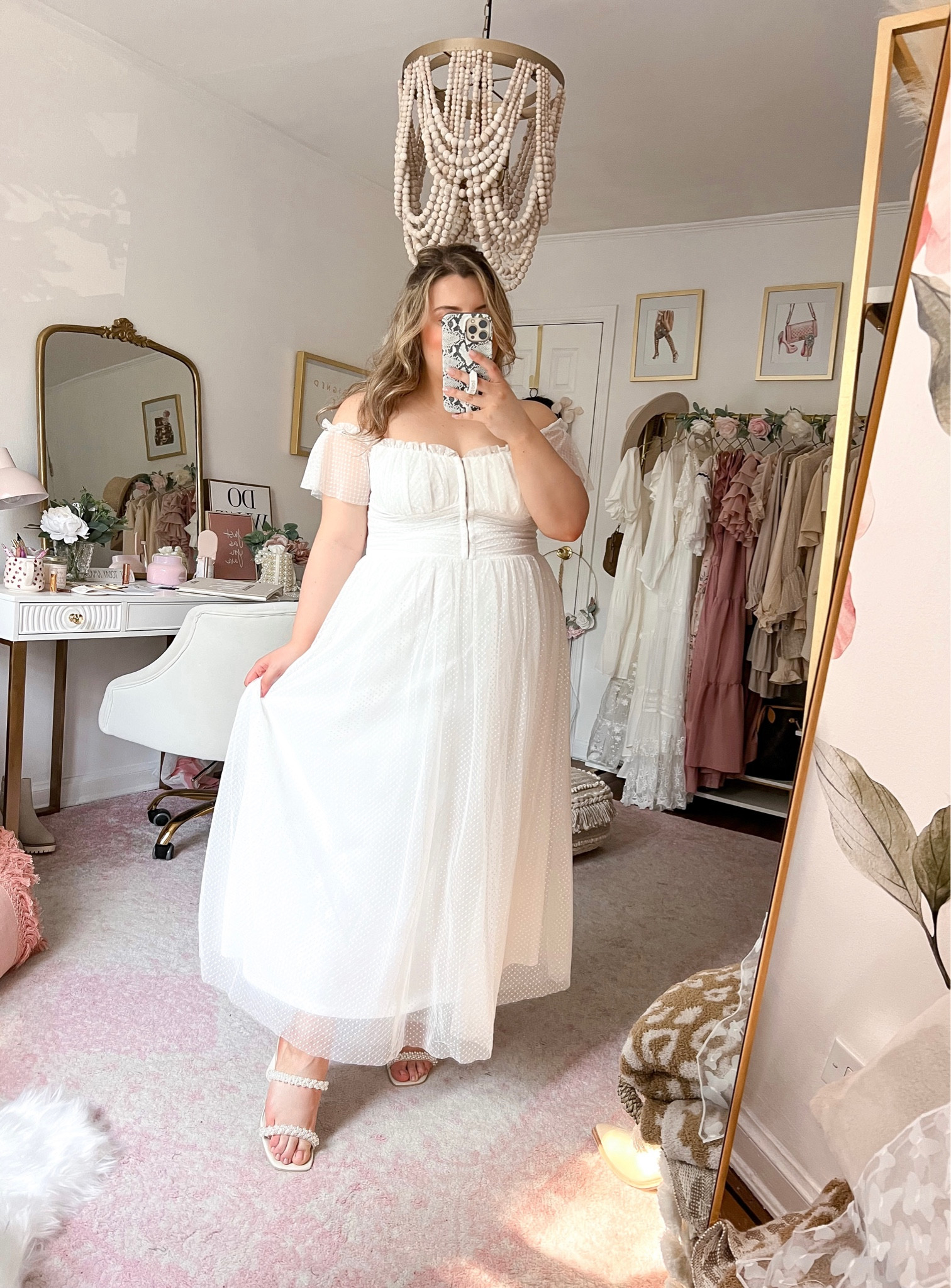 Engagement photo dress, white midi dress, bridal shower dress, rehearsal dinner dress 

Wearing an xl runs small
Heels run tts #LTKstyletip #LTKshoecrush

#LTKwedding #LTKFind #LTKSeasonal