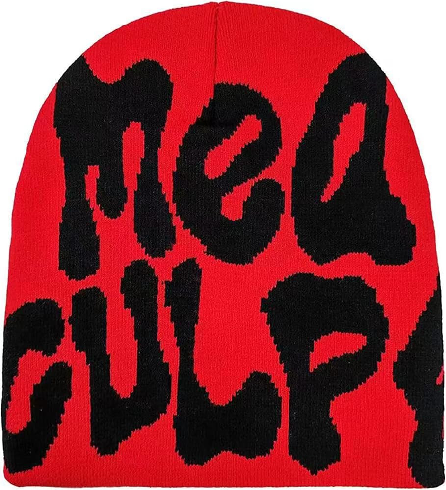 Vbzkny Women Y2K MEA Culpa Beanie Hat Y2k Accessorie Beanie Wireless Warm Knitted Cap Cozy Knit S... | Amazon (US)