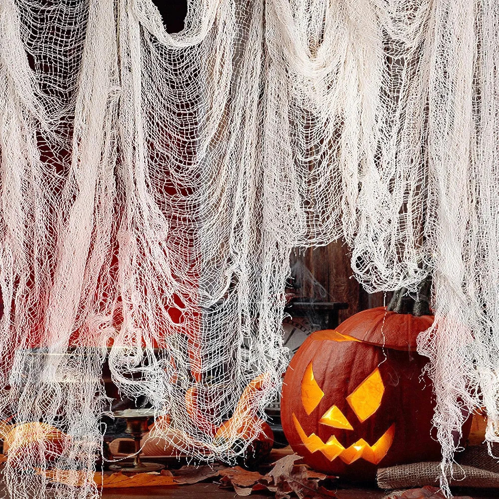Halloween Creepy Cloth - 39.4 * 3.3ft Extra Large Halloween White Fabric Room Wall Decor, Scary G... | Amazon (US)