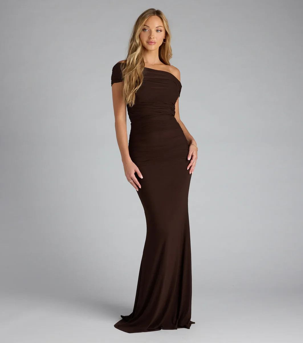 Ashlynn Off-Shoulder Mermaid Formal Dress | Windsor Stores