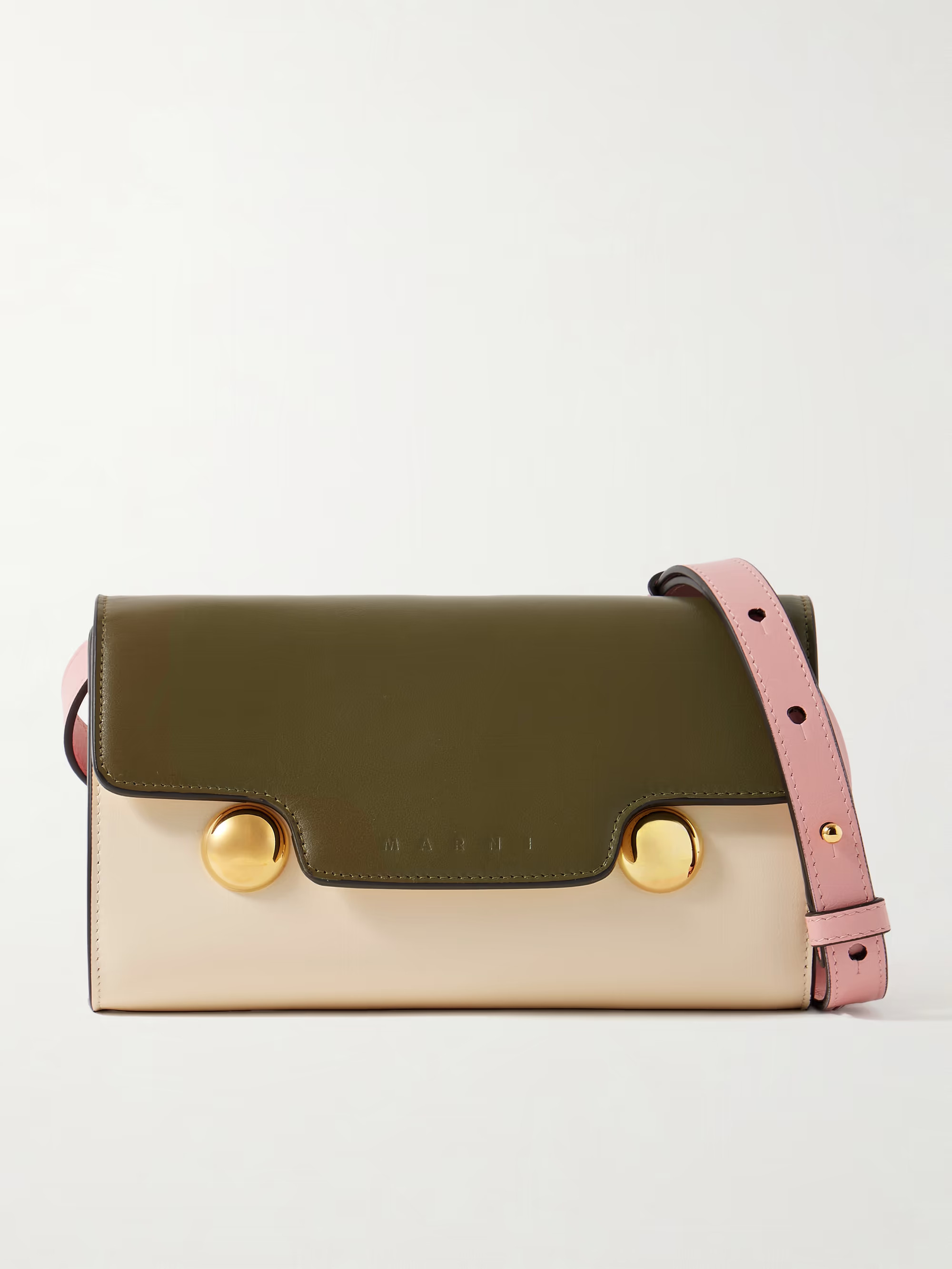 Trunkaroo embellished color-block leather shoulder bag | NET-A-PORTER APAC