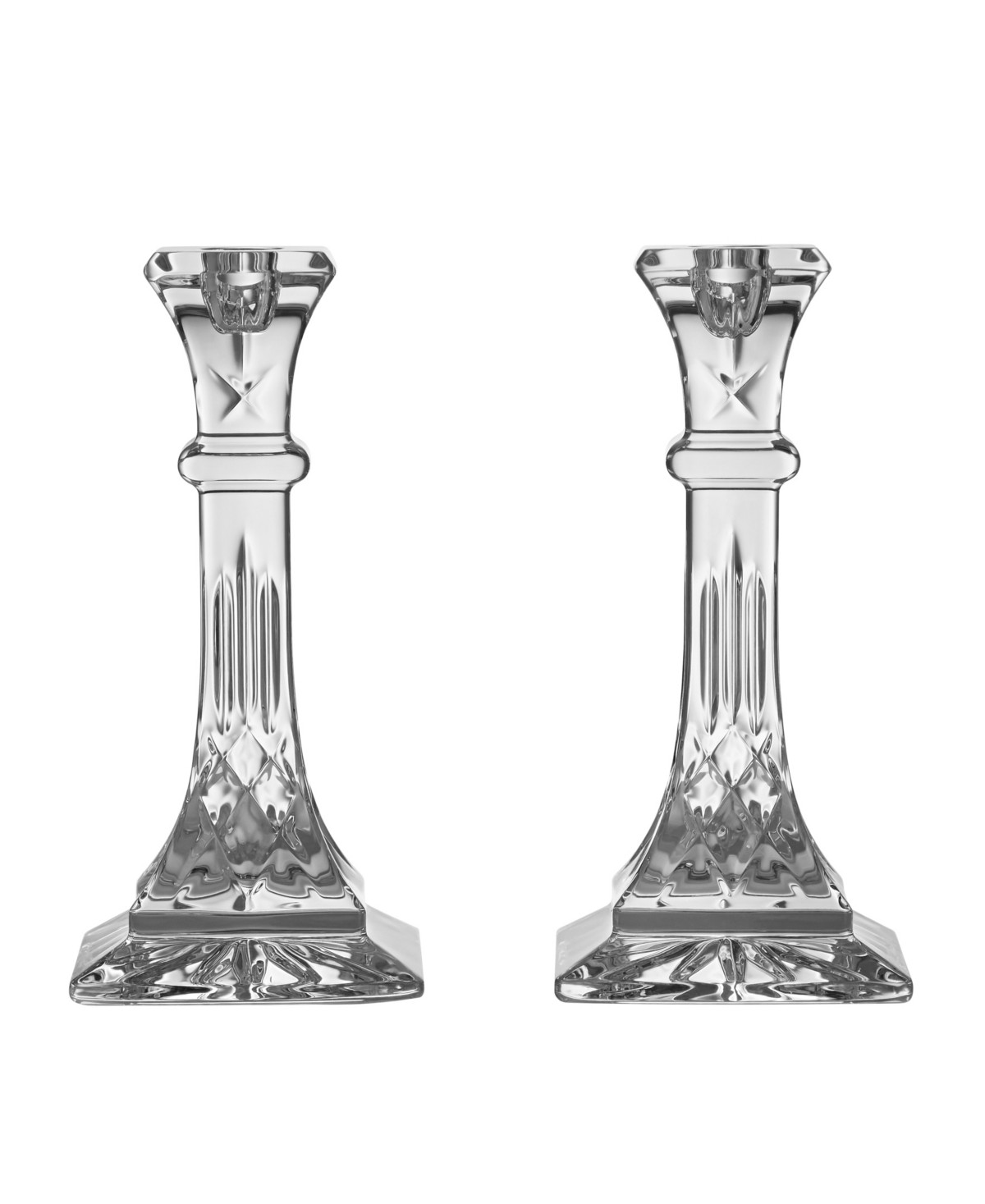 Lismore 8" Candlestick, Set of 2 - Clear | Macy's