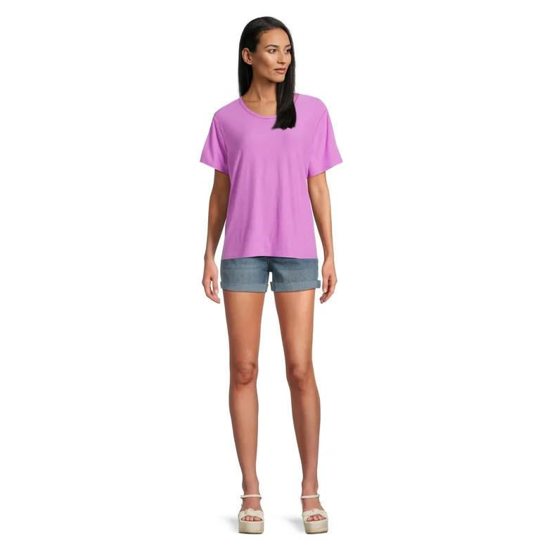 Athletic Works Women's ButterCore Tee with Short Sleeves, Sizes XS-XXXL | Walmart (US)