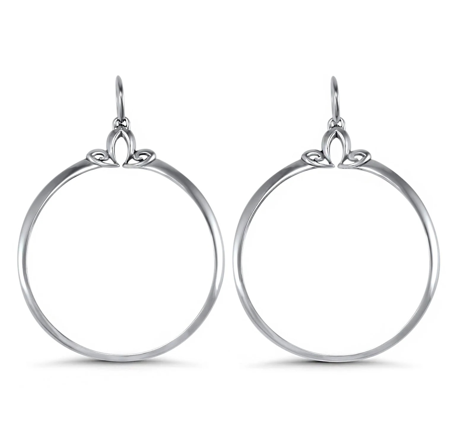 Portrait Hoop Earring 48mm - Sterling Silver | REALM Fine + Fashion Jewelry
