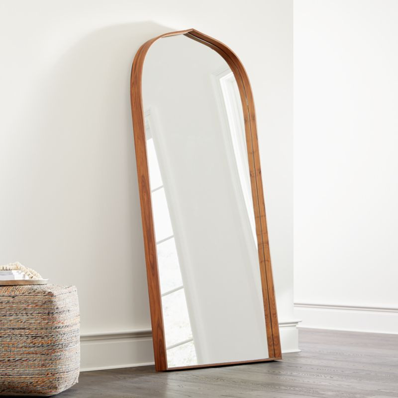 Penarth Walnut Floor Mirror 35.4"x76" + Reviews | Crate & Barrel | Crate & Barrel