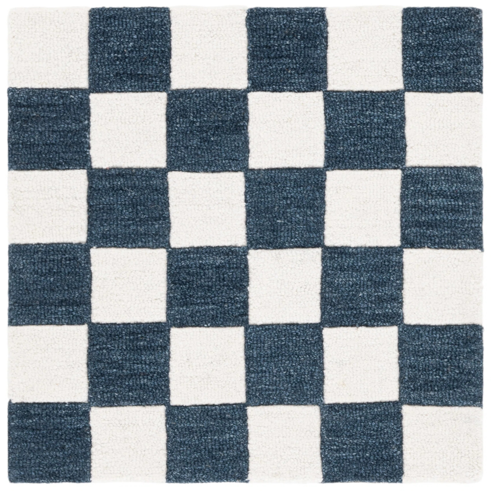 Towell Ebony Hand Tufted Wool/Cotton Geometric Rug in Blue/Ivory | Wayfair North America