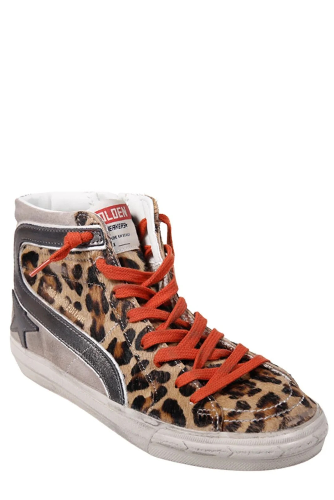 Golden Goose Deluxe Brand Slide LTD Leopard-Print Sneakers | Cettire Global