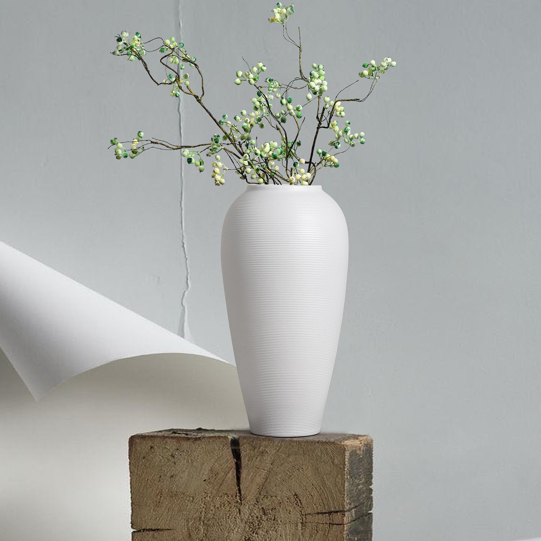 Kokrose Ceramic Table Terracotta Vase,13.4 Inch Decorative Vases for Centerpiece, Big Pottery Vas... | Amazon (US)