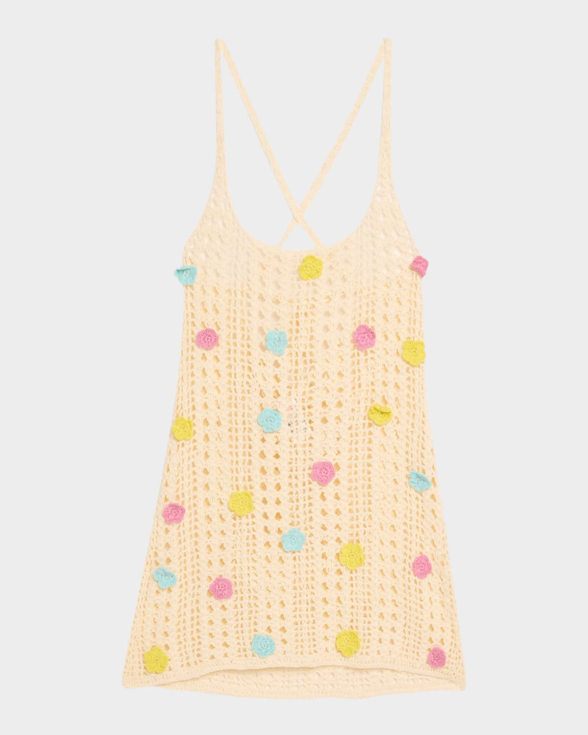 Zoie Floral Crochet Coverup Dress | Neiman Marcus