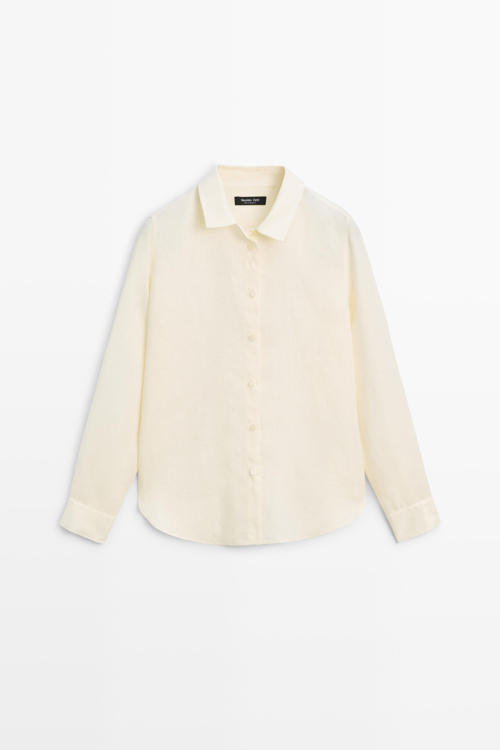 Flowing 100% linen shirt | Massimo Dutti UK