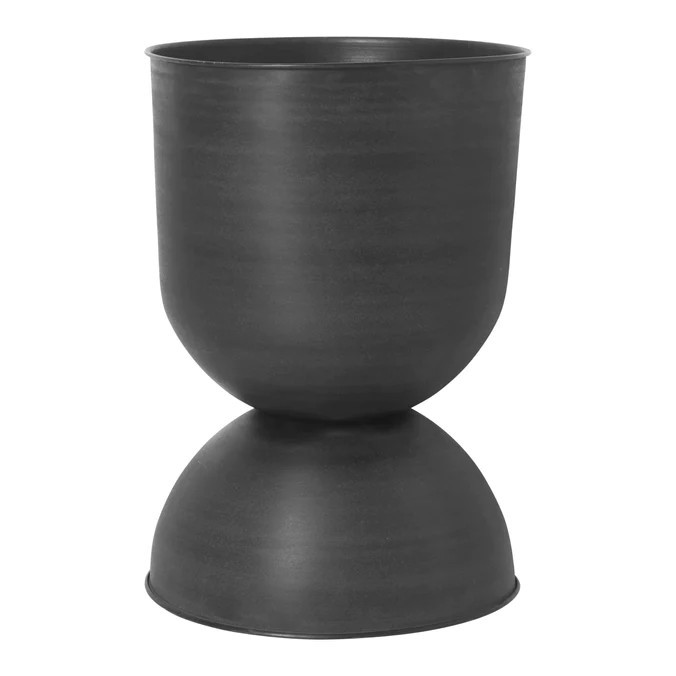 ferm LIVING Hourglass Pot, Black | dotmaison.com