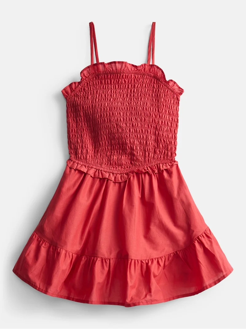Weekend Academy Girls Smocked Ruffle Dress, Sizes 4-18 | Walmart (US)